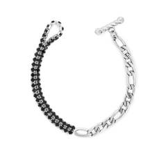 Noir crystal bracelet - Silver