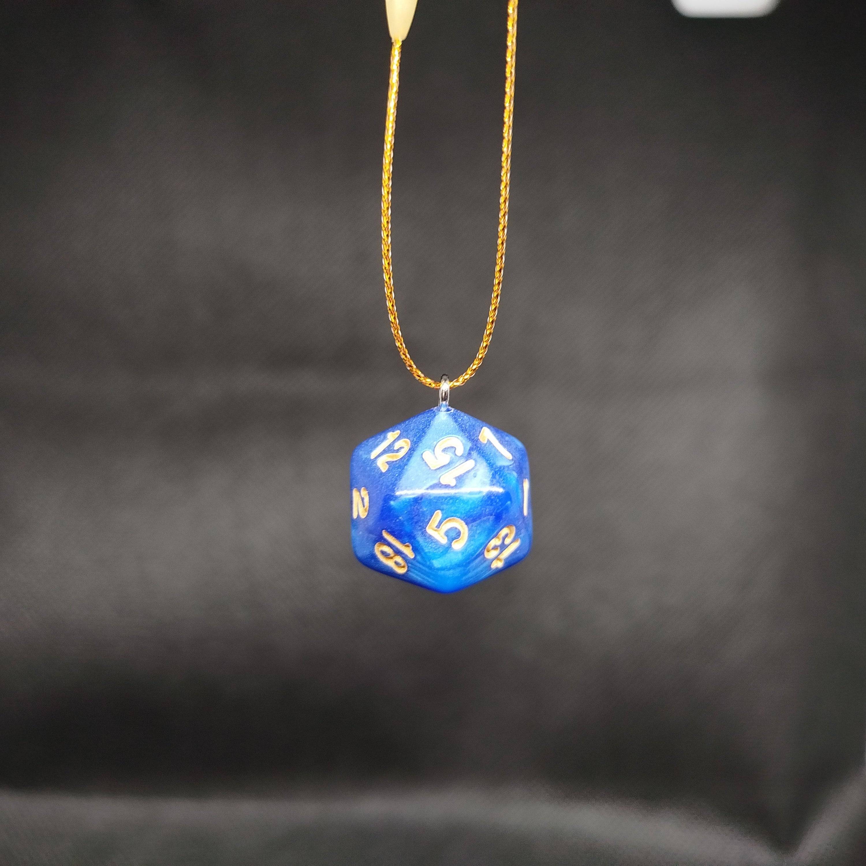 D20 Christmas Ornaments - Blue