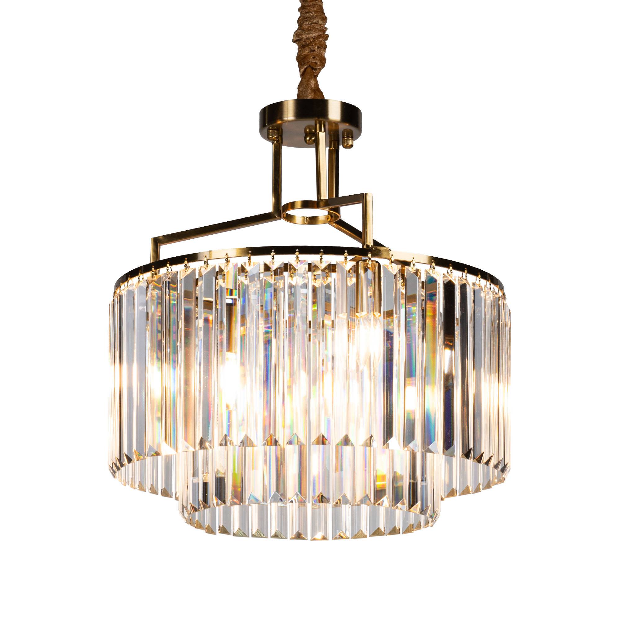 Kristall Lampa Ø46cm Budapest Guld | Taklampa | Kristallkrona | Vesani