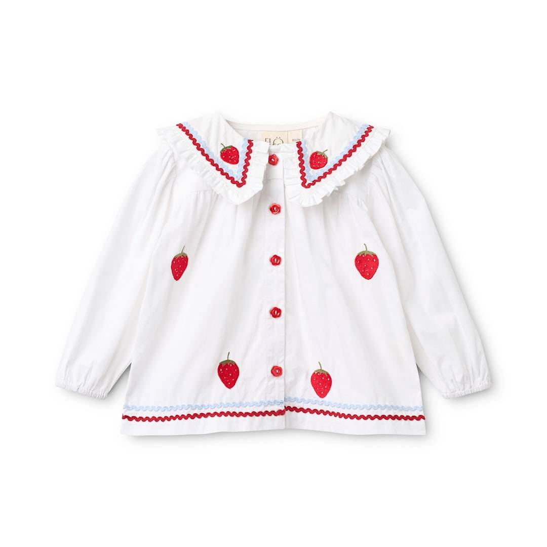 Flöss Manon Bluse White White 98 cm Hvid 98 cm Piger