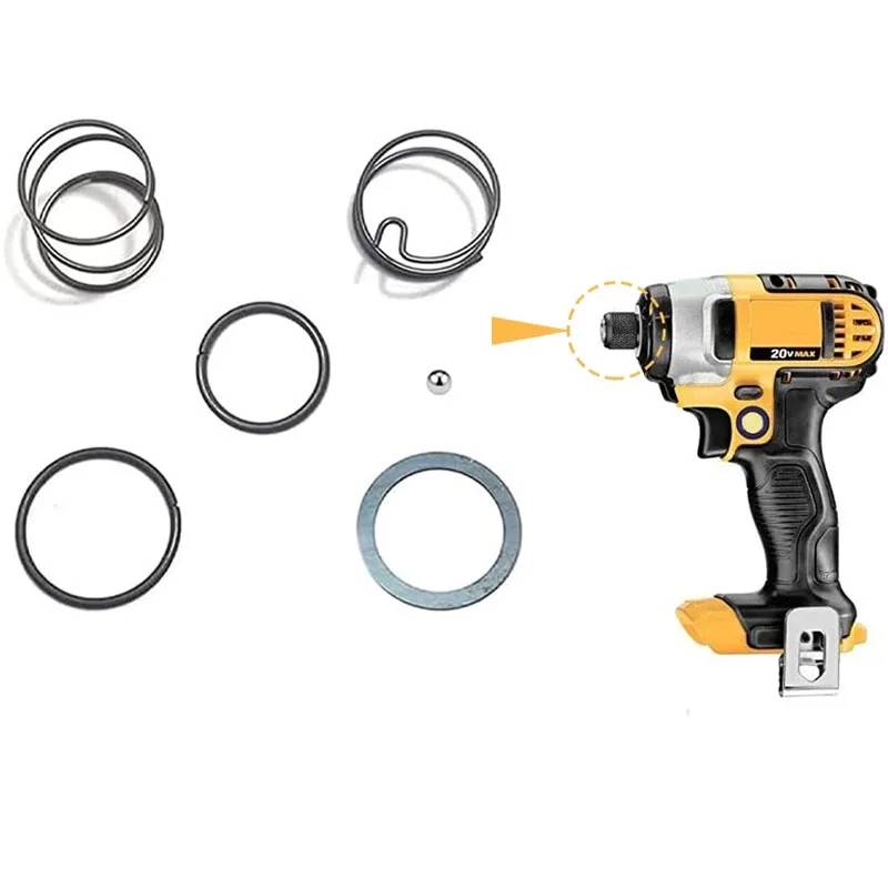 N078434 N089668 Spring Kit with Steel Ball Fits for Dewalt 20v Impact Driver Drill Parts Replacement DCF850 DCF885B DCF886B