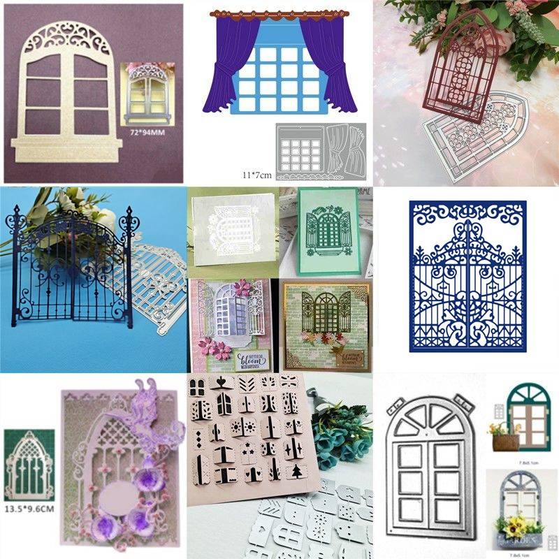 Hollow Irregular Window Door Metal Cut Dies Stencils for Scrapbooking Stamp/Photo Album Decorative Embossing DIY Paper Cards