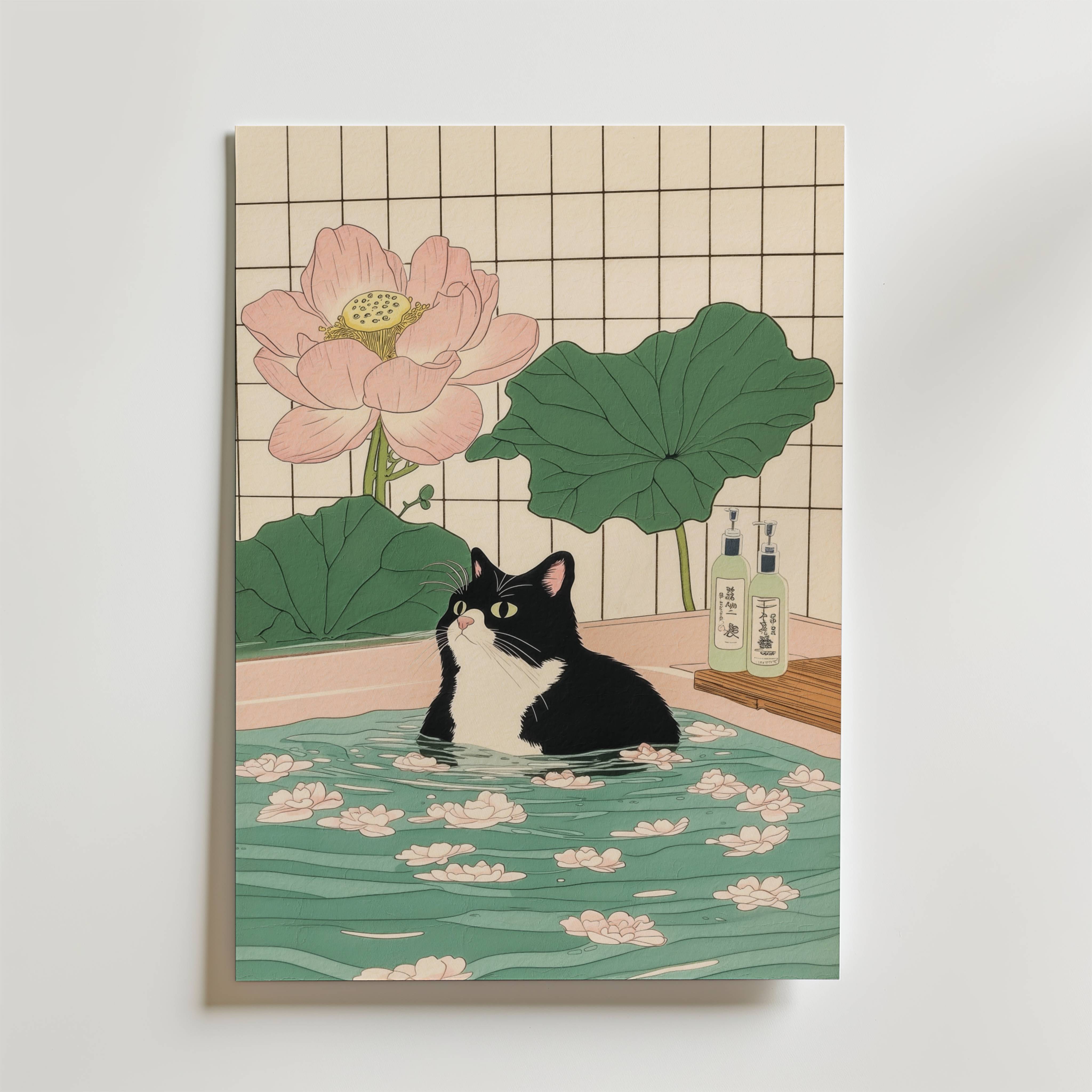 Serene Feline Poster - Fine Art Poster 21x30 cm