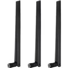 Hfes 10 st metall wifi-antenn av rp-sma-gränssnitt med 5 dbi 2.4g/5g dual-band trådlös wifi-antenn för asus rt -ac68u