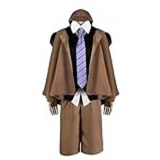 Anime Ranpo cosplay kostym Ranpo Edogawa detektiv cosplay uniform med hatt halloween fest