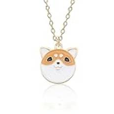 Hasdnker halsband hänge kedja män kvinnor smycken söt hund hänge halsband för kvinnor valp vovve Kawaii Shiba Inu Husky pudel djur halsband smycken accessoarer Shibainu