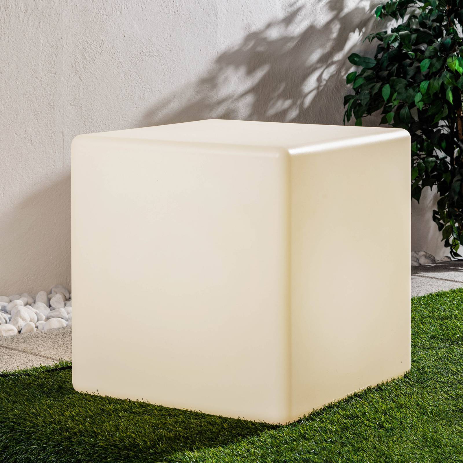 Nowodvorski Lighting Utomhus dekorationsbelysning Cumulus Cube L, 59 x cm L, Vitt / opal, Syntetmaterial