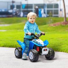 Elektrisk ATV Mini ATV Børns Elektrisk ATV Børns ATV med LED og Horn Børnemotorcykel Børnekøretøj Elbil til Børn fra 18 Måneder Metal Blå 65,5 x 38,5 x 43,5 cm