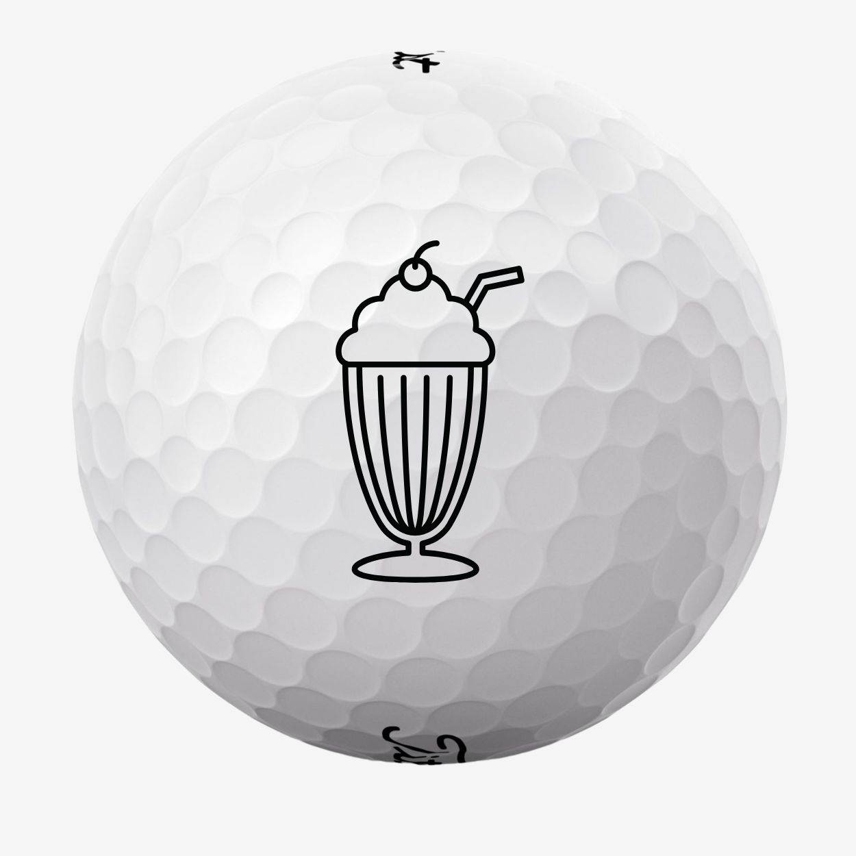 Golfbolde med milkshake