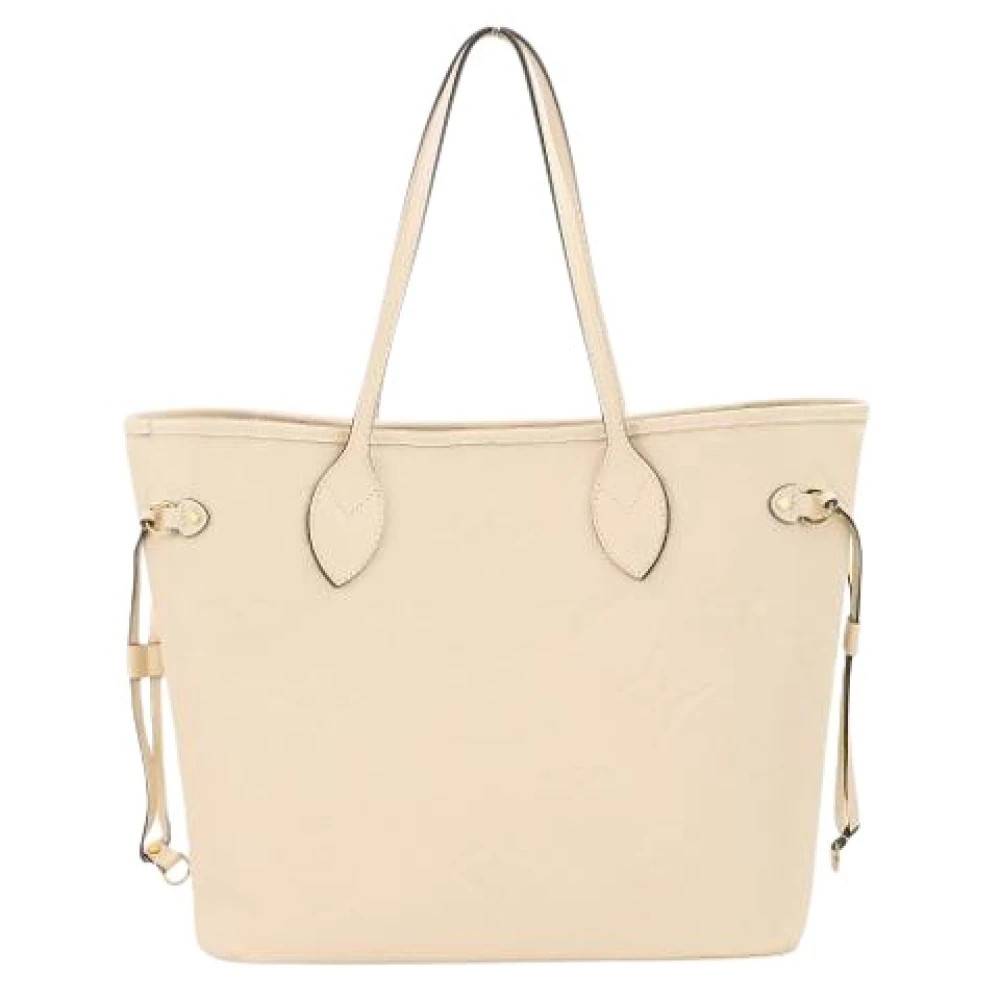 Louis Vuitton Vintage Pre-owned Neverfull MM Monogram Empreinte Tote Bag - Vintage - Dame - Beige - ONE SIZE - Uld