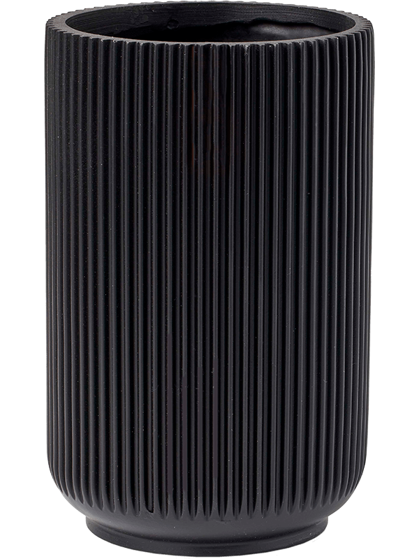 Capi Nature Groove - Vase High Intense Black (⌀8 ↕12)