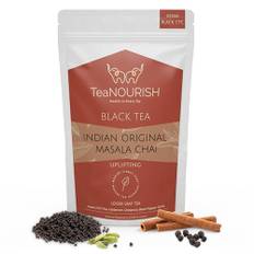 TeaNOURISH Indian Original Masala Chai Tea | Assam CTC Loose Black Tea | Blended with Cinnamon, Cardamom, Black Pepper & Cloves | 100% NATURAL INGREDIENTS - 100g