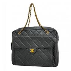 Chanel Vintage, Taske, Dame, Sort, ONE SIZE, Uld, Pre-owned Laeder chanel-tasker