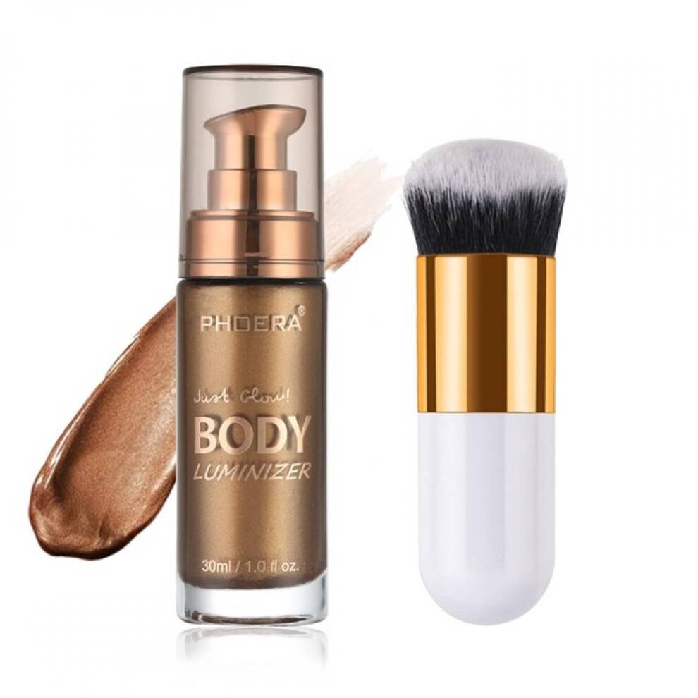 Highlighter der giver huden glød, langvarig shimmerolie til fugtgivende kropsluminizer, vandfast glød til ansigtsfinish, let og glat