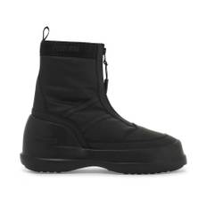 Moon Boot, Sko, Herre, Sort, 41 EU, Nylon, Chunky Zip Støvler med Front Zip