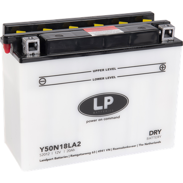 Y50-N18L-A batteri til MC og ATV 12V 20Ah (206x91x164mm)
