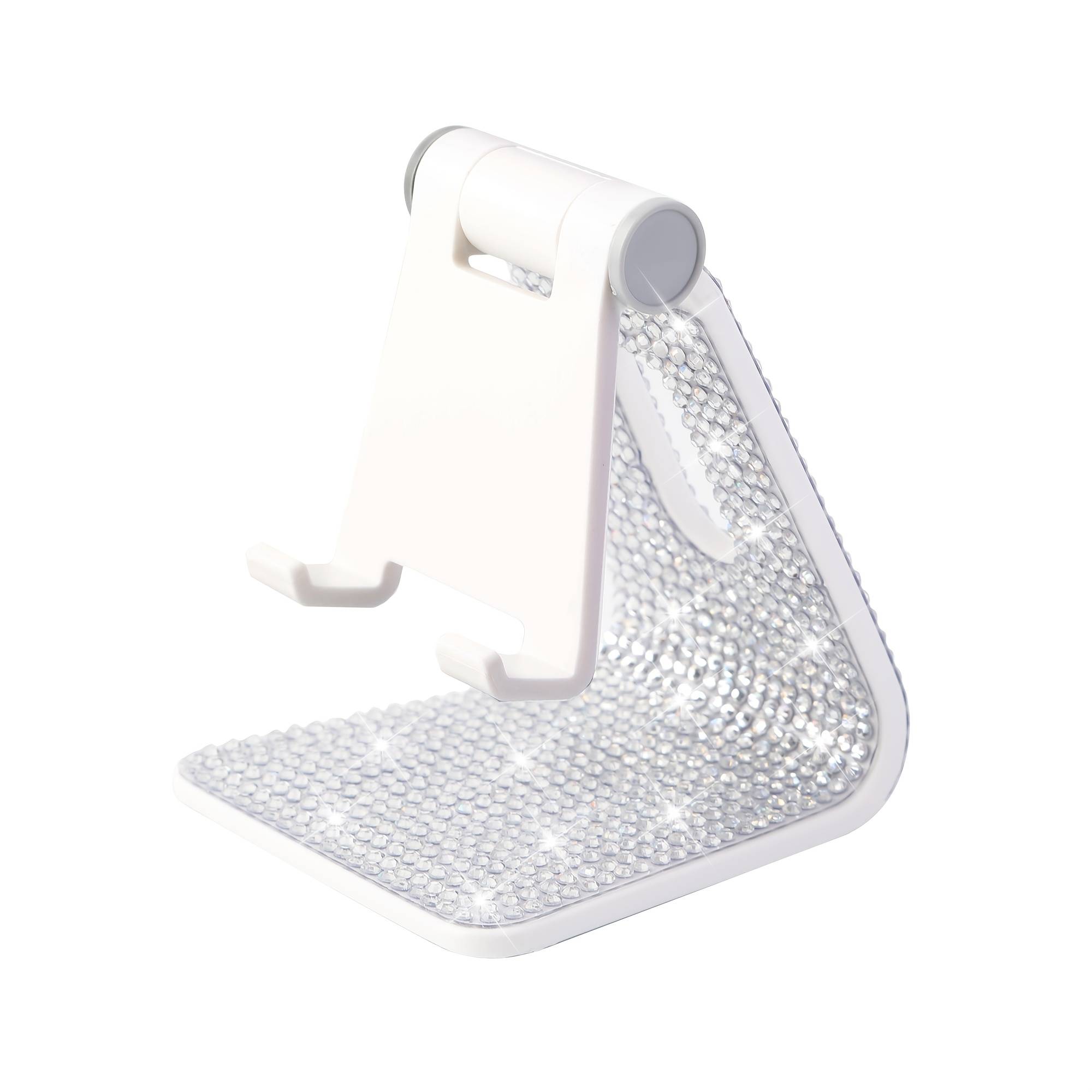 TEMU Adjustable Diamond-encrusted Phone And Tablet Stand | Portable Multi-functional , Made Of Abs Material