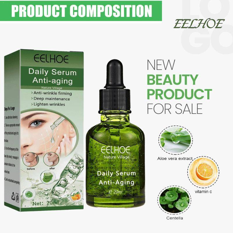 EELHOE Anti-Wrinkle Serum Aloe Vera Facial Essence Anti-aging,Relieve Fine Lines,Tighten Skin And Moisturizing Face Care Serum