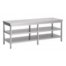 Combisteel arbejdsbord 2 hylder - 240 x 60 x 90 cm - 240 x 60 x 90 cm