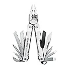 LEATHERMAN - Super Tool 300, Multi-Tool mit 19 wichtigen Werkzeugen, aus rostfreiem Stahl, mit Nylon Holster