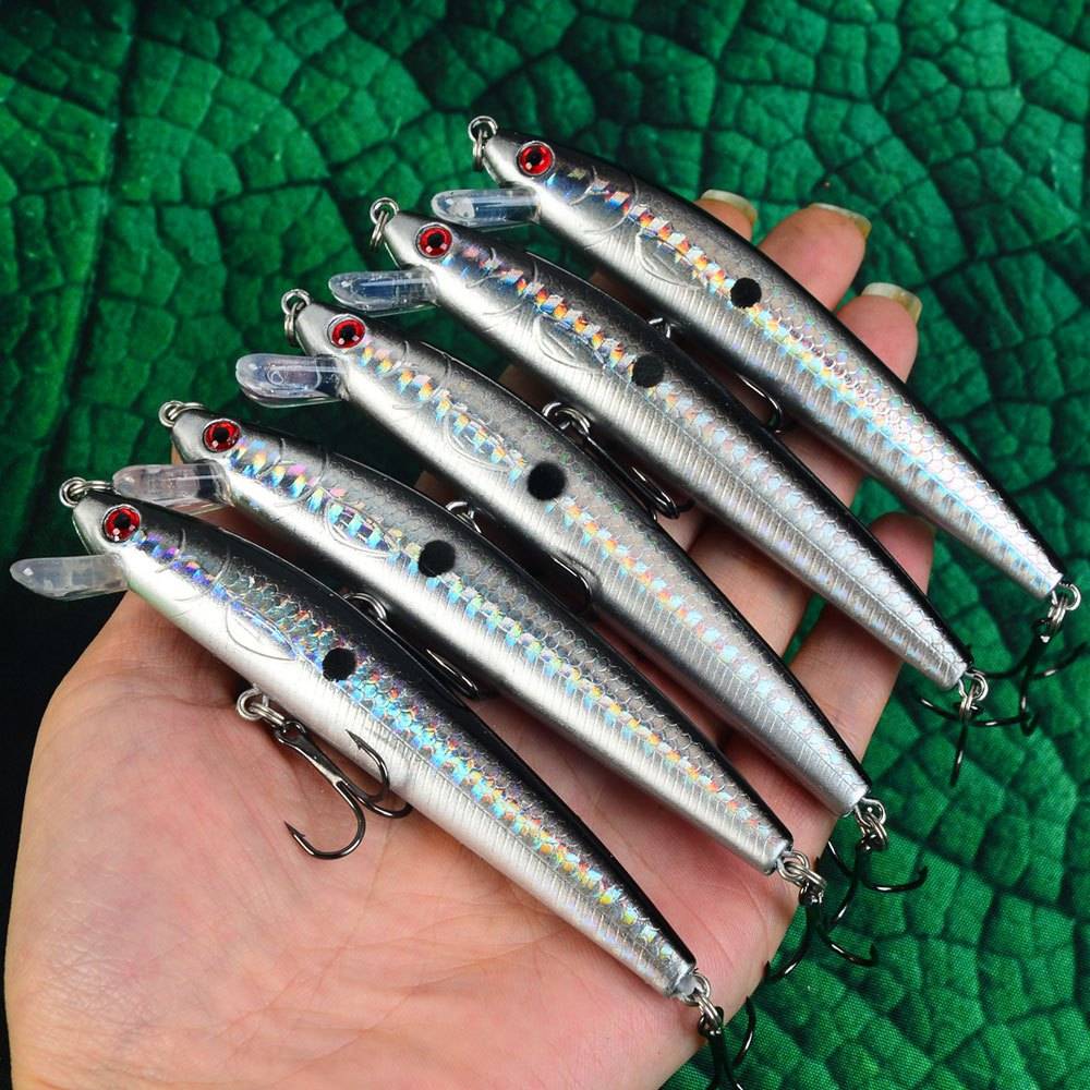 5pcs Minnow Floating Lure, Bait, Long-casting, Freshwater And Saltwater Surface Lure
