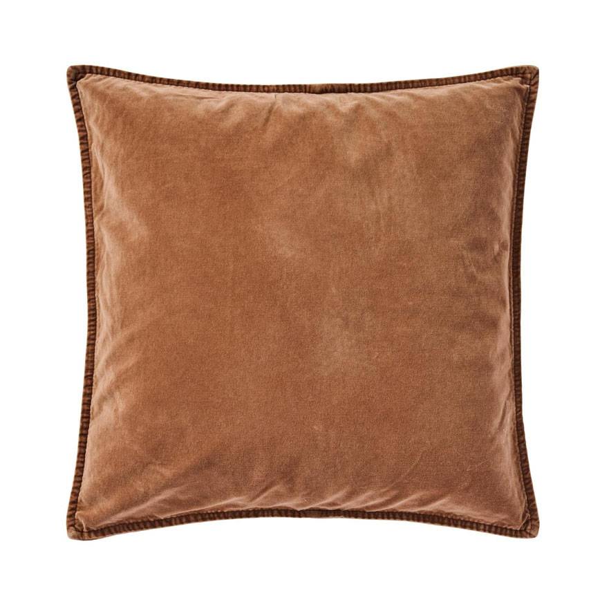 Velour pude camel 50x50cm