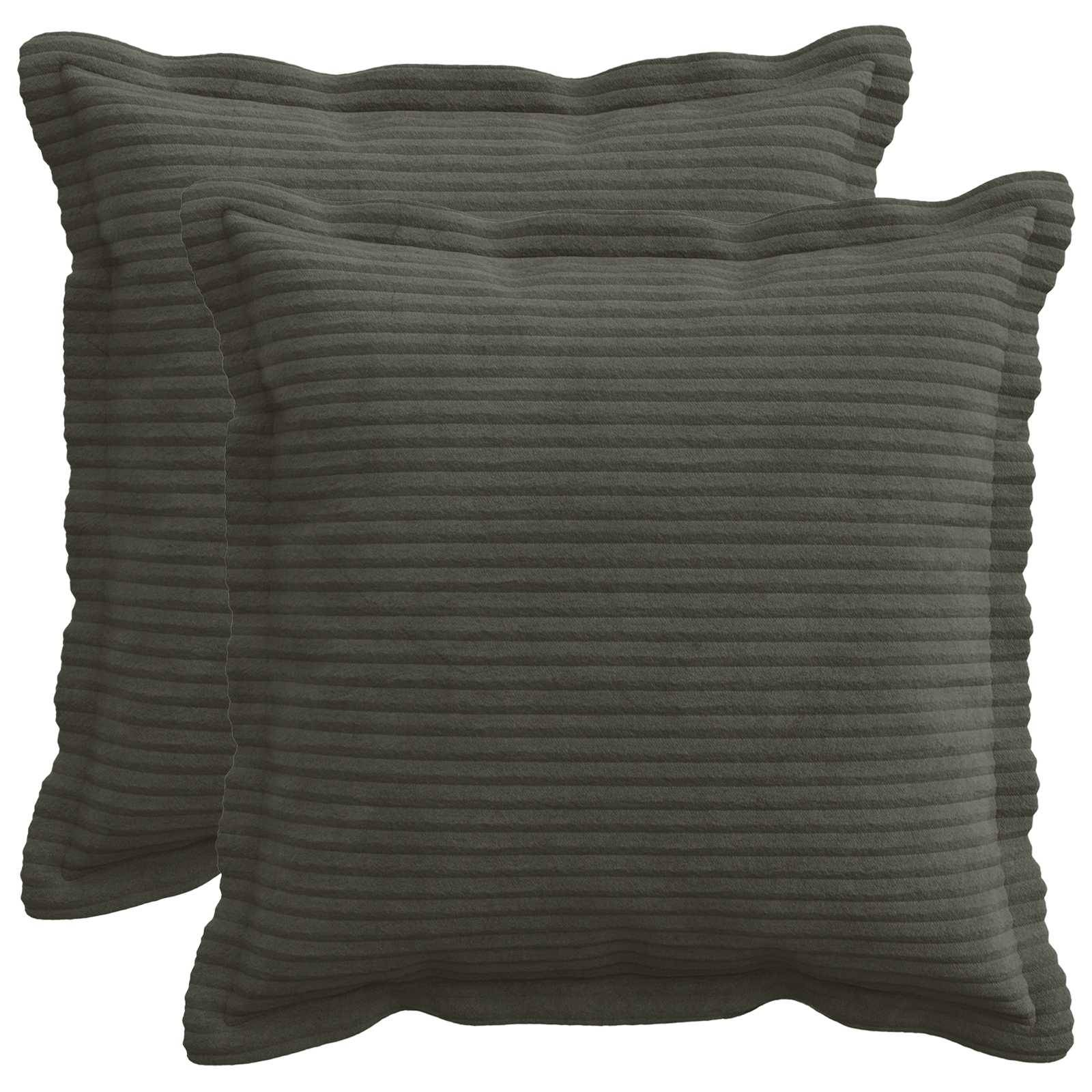 vidaXL Kuddöverdrag 2 st HOUTEN Antracit 40 x 40 cm manchester