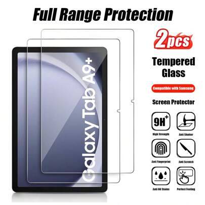 2 st. skärmskydd i härdat glas, kompatibelt med Samsung Galaxy Tab A9+ 11 tum, Galaxy Tab A10+, Galaxy Tab S10 Lite, Galaxy Tab S11, Galaxy Tab S11 Ul - Genomskinlig (Multi-size)