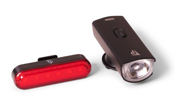 Pathtaker lygtesæt 350 og 10 lumen genopladelig inklusiv lygteholder