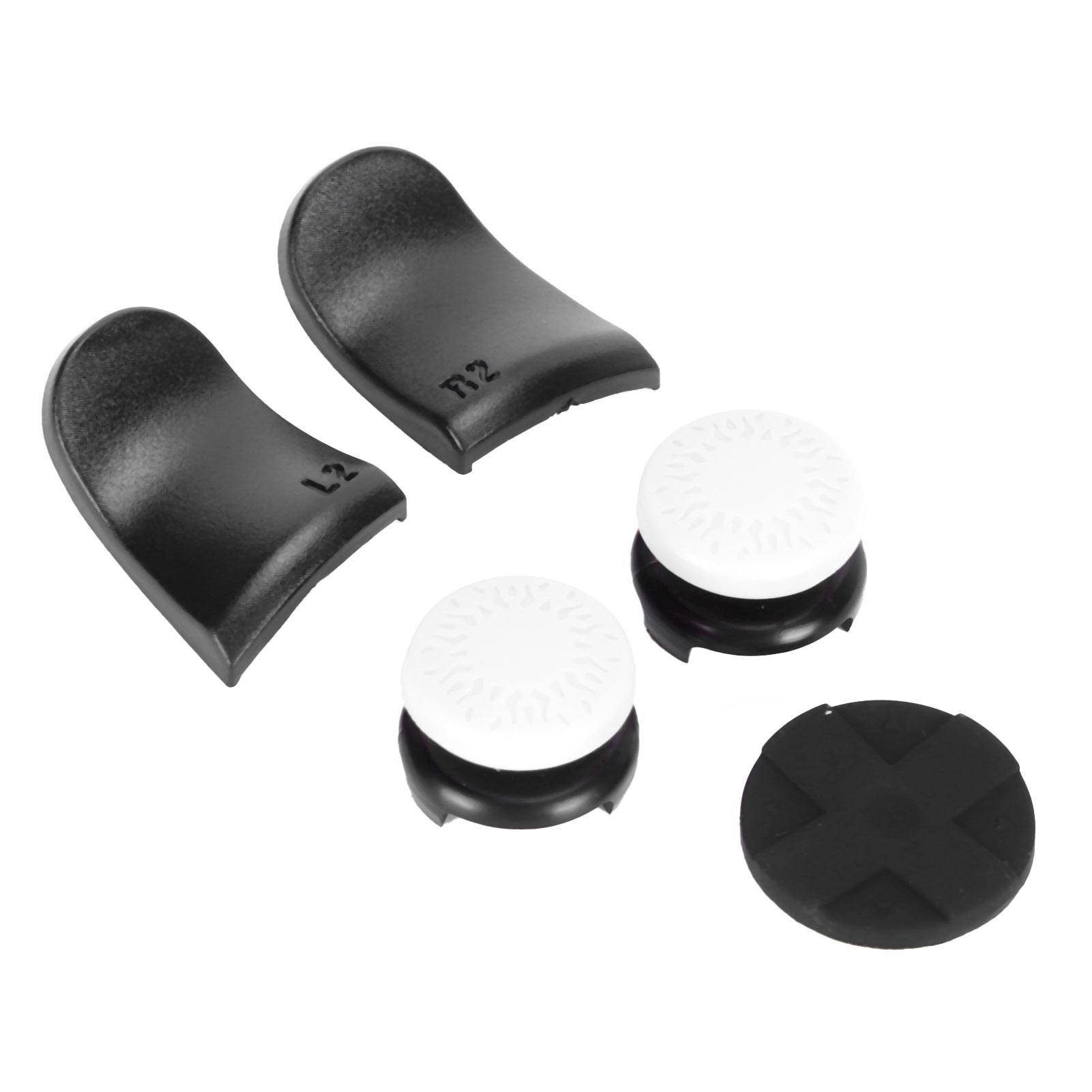 5in 1 Thumb Stick Grip Key Cap Joystick Cover L2 R2 Trigger Extender for PS5 Controller Blanc vit