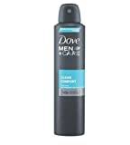 DOVE Män+Care Deospray "Clean Comfort" Antiperspirant – 3-pack (3 x 250 ml)