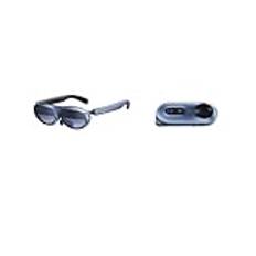 AR 3D Smart Glasses， Micro OLED 215” Max-skärm， 50° FoV-visning， for telefoner/switch/PS5/Xbox/PC VR Allt-i-ett(Color:With Station)