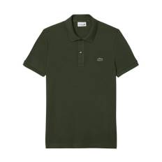 Lacoste, Topp, Herr, L, Ribbad Polo Skjorta Slim Fit - green (L)