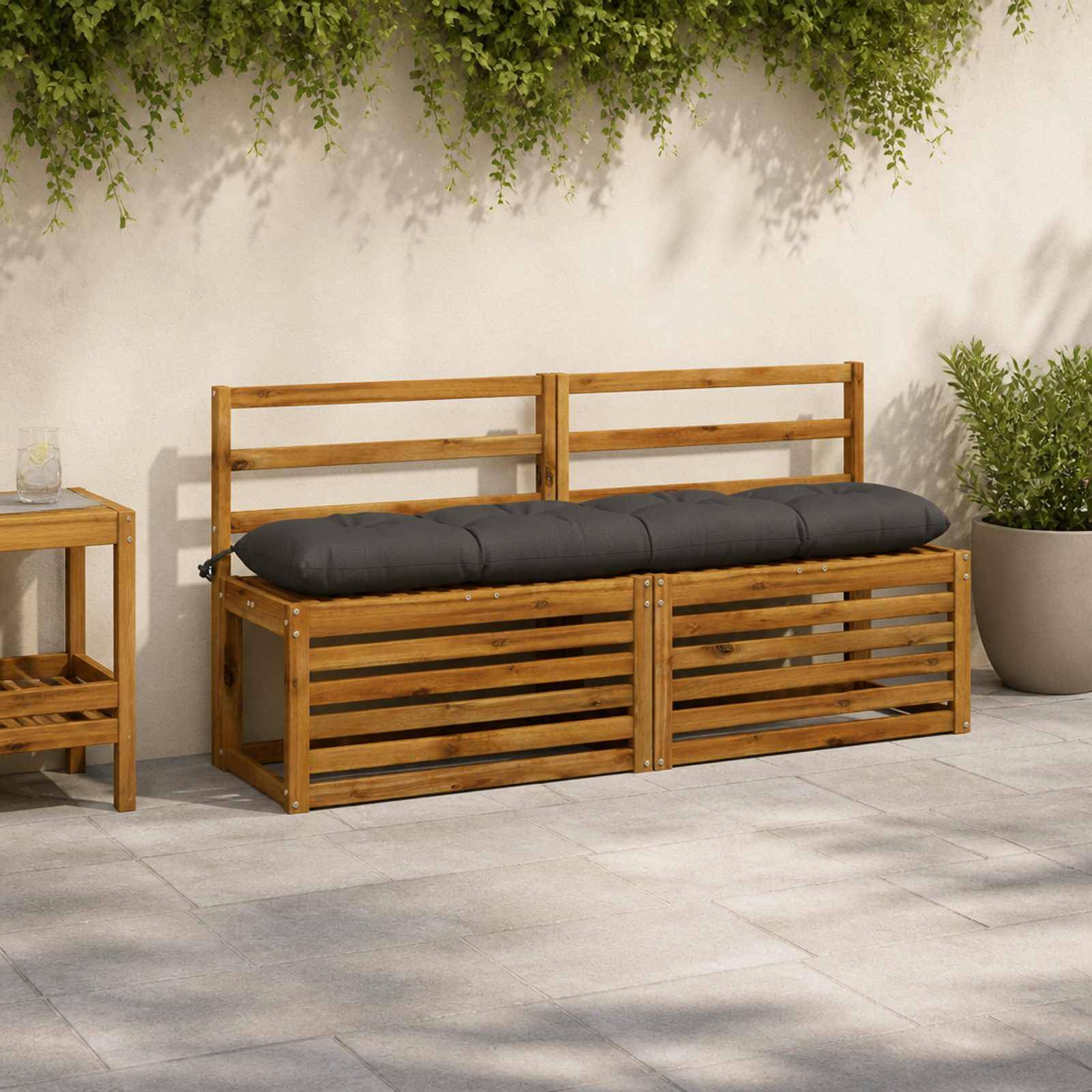 vidaXL Bänk kudde VIANEN 100% Polyester Antracit 140 x 30 x 12 cm