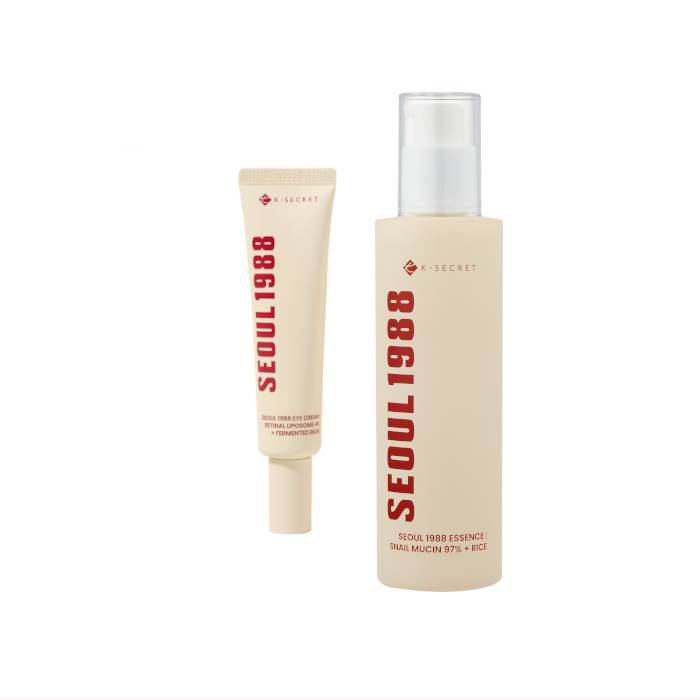 KSECRET - SEOUL 1988 Eye Cream : Retinal Liposome 4% + Fermented Bean - 30ml (1ea) + Essence : Snail Mucin 97% + Rice - 100ml... - black