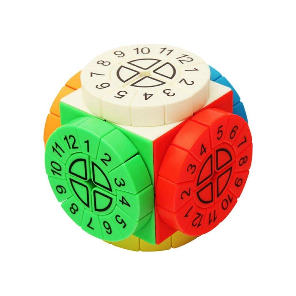 (A) Time Machine Speed Cube UV Printing Stickerless Numbered Cube Focus Training Portable Kids Adults