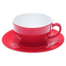 Cappuccinokopp med Fat Pronto röd 25cl 2 pack