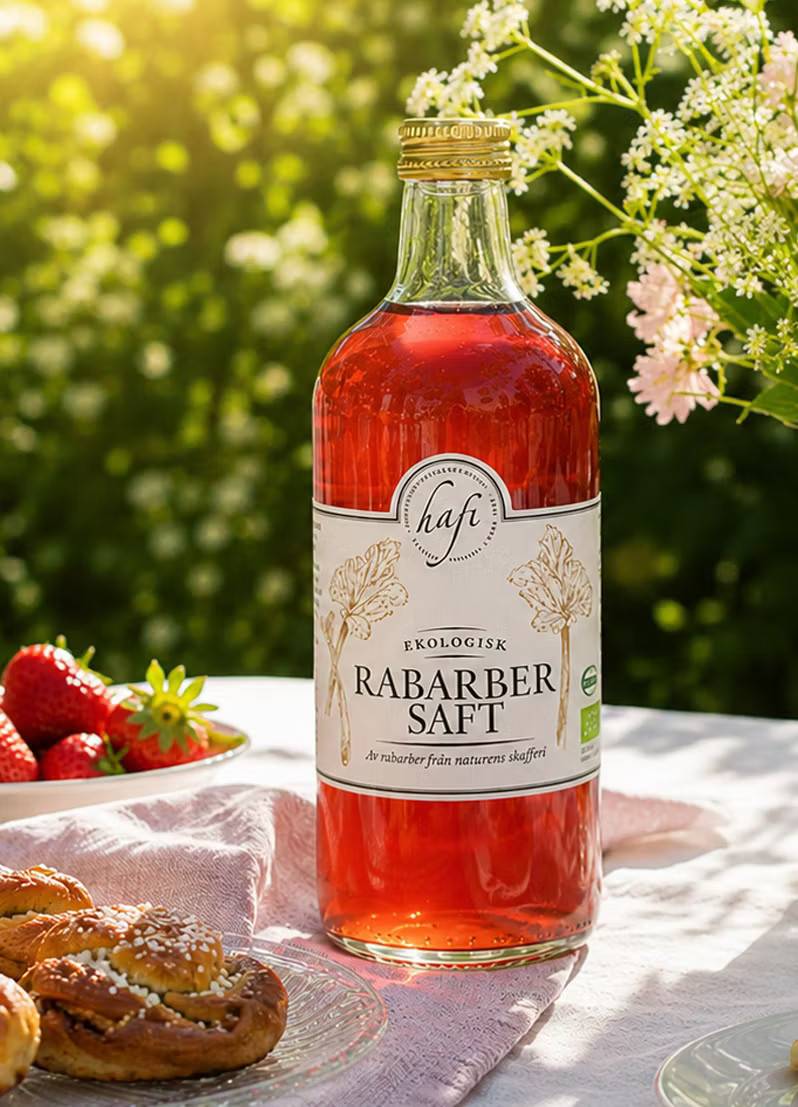 Ekologisk rabarbersaft 500 ml