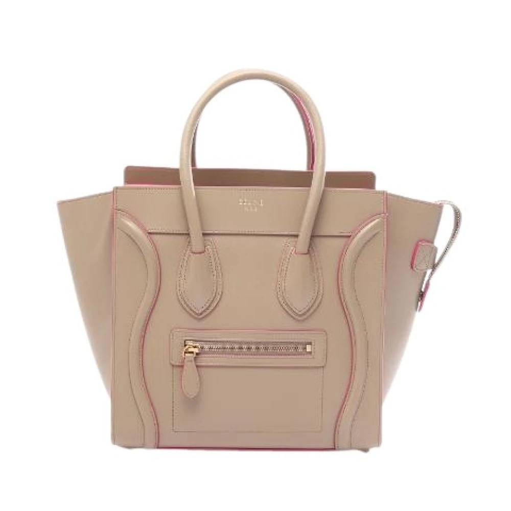 Celine Vintage - Pre-owned Luggage Micro Shopper Läder Tote Bag Vintage - Dam - ONE Size - Läder