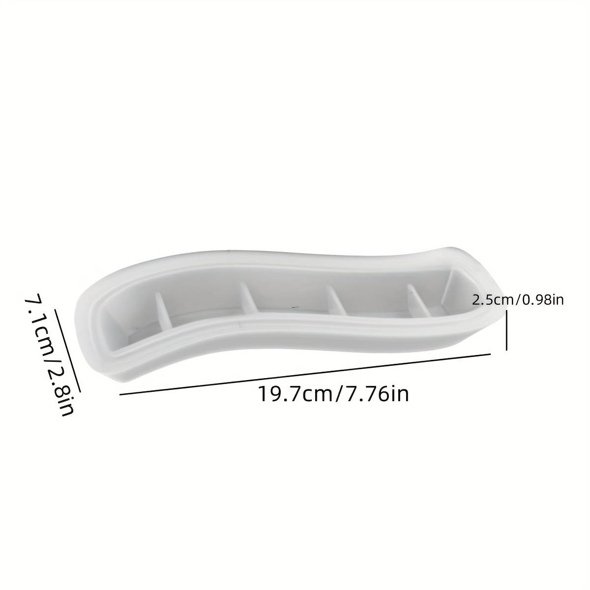 TEMU Long Curved Candle Holder Silicone Mold Candle Cup Mold For Diy Plaster Wax Container Molds Long Jewelry Storage Box Mold