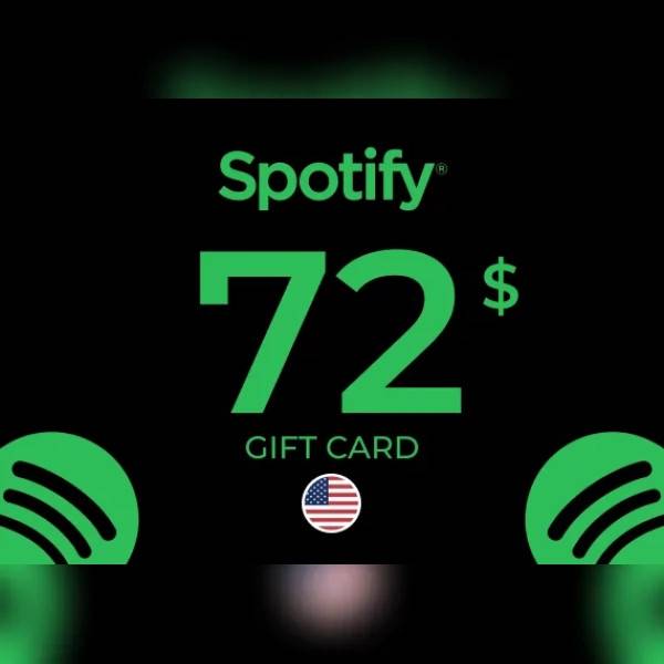 Spotify Gift Card 72 USD Key - UNITED STATES.