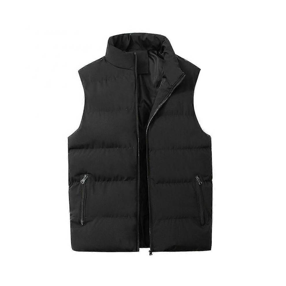 (2XL, black) Seeunique Men's Lightweight Packable Puffer Down Vest Sleeveless Quilted Jacket Coat