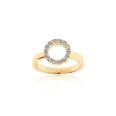 Ring Biella Piccolo - 18 kt. forgyldt med hvide zirkoner