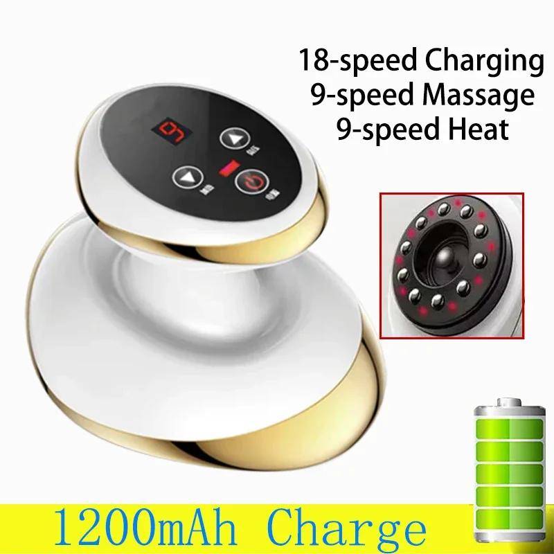 6/9 Växlar Negativt Tryck Vakuumsugkopp Kroppsfettförbrännare Guasha Massage Hem Uppladdningsbar Elektrisk Värme Koppningsmassager