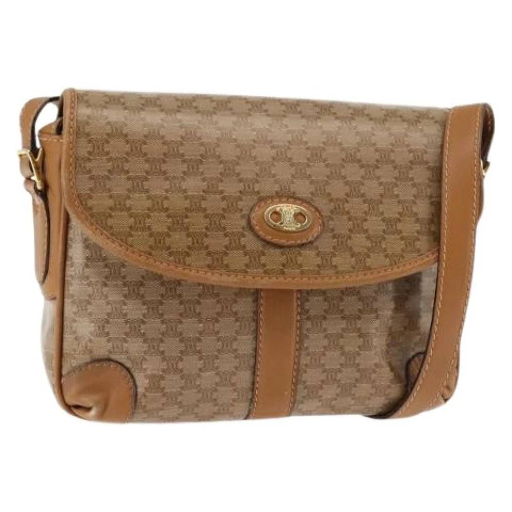 Celine Vintage Pre-owned Vintage Cross Body Bag - Vintage - Dame - Beige - ONE SIZE -