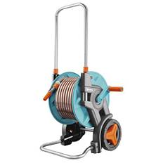 Gardena 8001-20 Classic Schlauchwagen 60 TS Set; mit drehbarer Anschlussachse; stufenlos regulierbare Spritze; Nachtropfstop (Schlauchlänge 20 m; Maximale Kapazität 60 m 1/2", 50 m 5/8", 35 m 3/4")