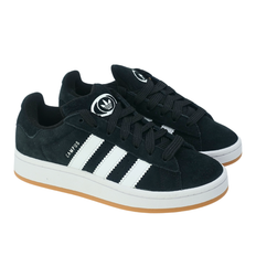 Adidas Campus 00s Core Black/Cloud White Junior med ekstra laces - EU 38