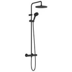 Hansgrohe Vernis Blend Duschsystem Showerpipe 240 1jet EcoSmart mit Thermostat in mattschwarz