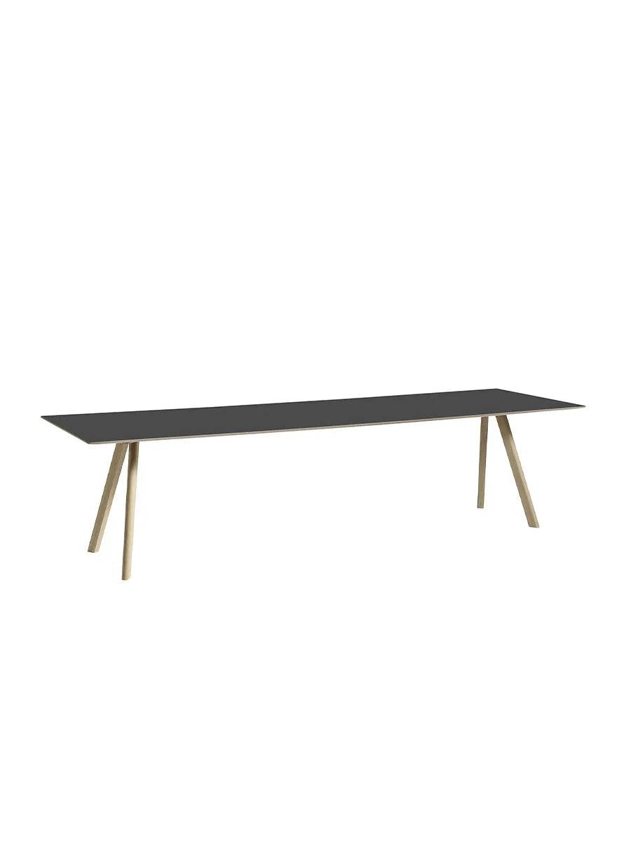 CPH30 bord, 300 cm fra Hay Sort laminat / Lakeret eg / L: 300 x B: 90 x H: 74 cm - Jacobsen Plus