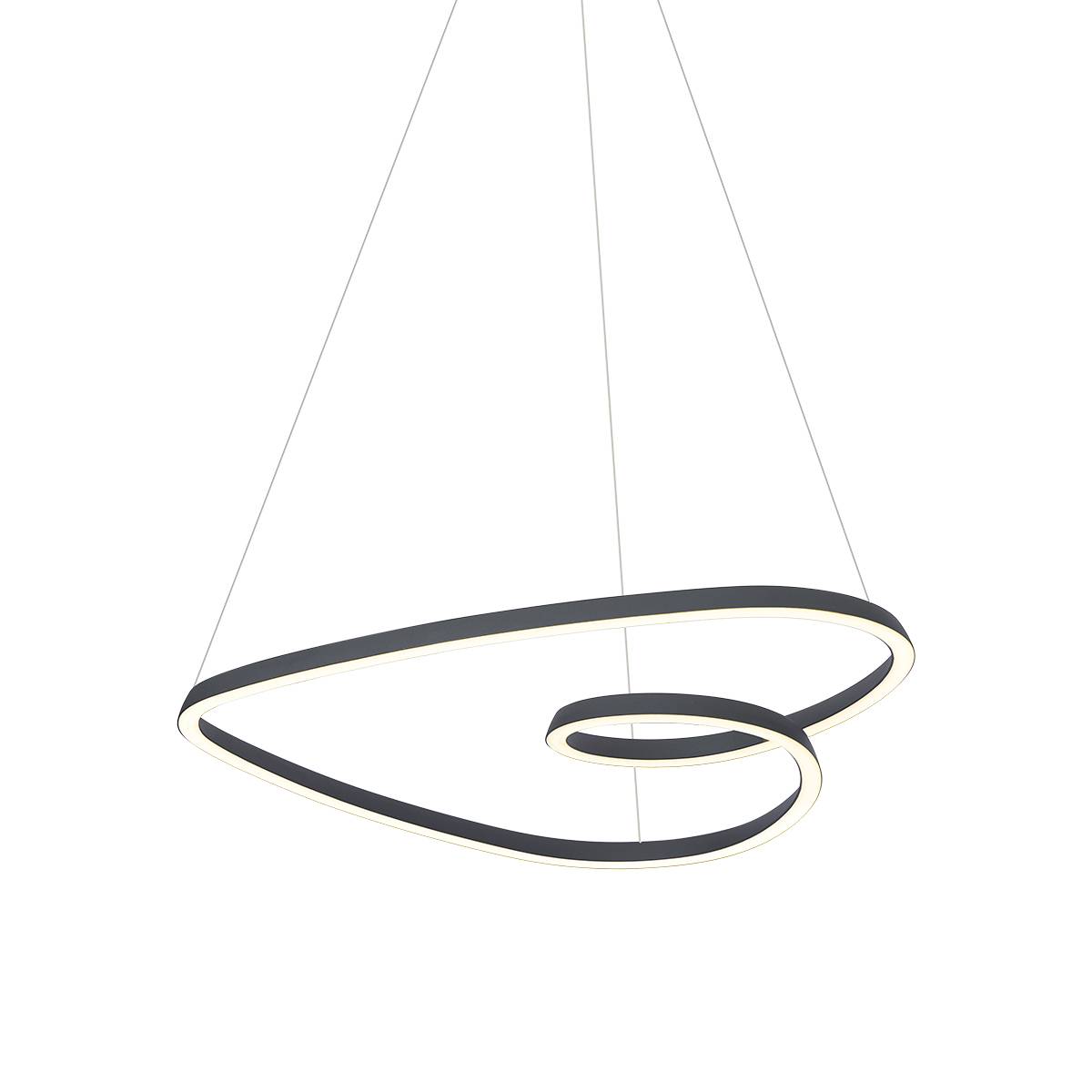 Skandinavisk taklampa svart 72 cm inkl. LED 3-stegs dimbar - Circuit